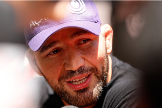 RIO DE JANEIRO, BRAZIL - OCTOBER 23: Glover Teixeira interacts with media after an open training session for media inside Maracanã Stadium on October 23, 2014 in Rio de Janeiro, Brazil. (Photo by Josh Hedges/Zuffa LLC/Zuffa LLC via Getty Images)
