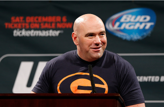LAS VEGAS, NV - SEPTEMBER 26: UFC President Dana White interacts with media and fans during the UFC 181 press conference at the MGM Grand Conference Center on September 26, 2014 in Las Vegas, Nevada. (Photo by Josh Hedges/Zuffa LLC/Zuffa LLC via Getty Ima