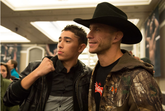 LAS VEGAS, NEVADA - JANUARY 01: Donald Cerrone takes a picture with a fan during the UFC 182 Media Day at the MGM Grand Hotel and Casino on January 1, 2015 in Las Vegas, Nevada. (Photo by Brandon Magnus/Zuffa LLC/Zuffa LLC via Getty Images)