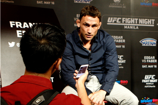 PARANAQUE, METRO MANILA, PHILIPPINES - MAY 14: Frankie Edgar interacts with the media during the UFC Ultimate Media Day at the Solaire Resort and Casino on May 14, 2015 in Paranaque, Metro Manila, Philippines. (Photo by Mitch Viquez/Zuffa LLC/Zuffa LLC v
