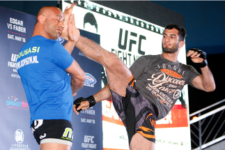 PASAY, PHILIPPINES - MAY 13: Gegard Mousasi interacts with fans during an open training session for fans and media at the Music Hall inside the Mall of Asia on May 13, 2015 in Pasay, Philippines. (Photo by Mitch Viquez/Zuffa LLC/Zuffa LLC via Getty Images