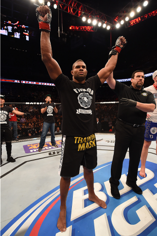 PHOENIX, AZ - DECEMBER 13: Alistair Overeem of the Netherlands celebrates after defeating Stefan Struve of the Netherlands in their heavyweight fight during the UFC Fight Night event at the U.S. Airways Center on December 13, 2014 in Phoenix, Arizona. (