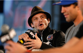 BERLIN, GERMANY - MAY 30: Brad Pickett answers questions of the media after the UFC weigh-in at O2 World on May 30, 2014 in Berlin, Germany. (Photo by Boris Streubel/Zuffa LLC/Zuffa LLC via Getty Images)