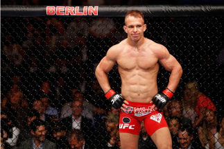 BERLIN, GERMANY - MAY 31: Nick Hein stands in the octagon during the Drew Dober vs. Nick Hein at UFC Fight Night Berlin event at O2 World on May 31, 2014 in Berlin, Germany. (Photo by Boris Streubel/Zuffa LLC/Zuffa LLC via Getty Images)