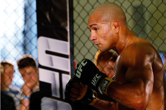 DUBLIN, IRELAND - JULY 16: Diego Brandao holds an open training session during the UFC media day at Royal Hospital Kilmainham on July 16, 2014 in Dublin, Ireland. (Photo by Josh Hedges/Zuffa LLC/Zuffa LLC via Getty Images)