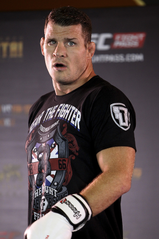 MACAU - AUGUST 21: Michael Bisping during the UFC open workouts at the Venetian Macau on August 21, 2014 in Macau. (Photo by Mitch Viquez/Zuffa LLC/Zuffa LLC via Getty Images)