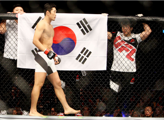 SEOUL, SOUTH KOREA - NOVEMBER 28:  Dong Hyun Kim of South Korea before his  welterweight bout  with Dominic Waters of the United States of America during the UFC Fight Night at the Olympic Park Gymnastics Arena on November 28, 2015 in Seoul, South Korea. 