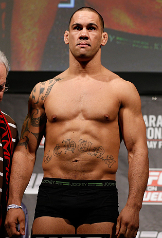LONDON, ENGLAND - FEBRUARY 15: James Te Huna weighs in during the UFC weigh-in on February 15, 2013 at Wembley Arena in London, England. (Photo by Josh Hedges/Zuffa LLC/Zuffa LLC via Getty Images)