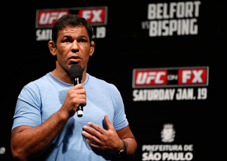 SAO PAULO, BRAZIL - JANUARY 18:  Antonio Rodrigo "Minotauro" Nogueira interacts with fans during a Q&A session before the UFC on FX official weigh-in event on January 18, 2013 at Ibirapuera Gymnasium in Sao Paulo, Brazil. (Photo by Josh Hedges/Zuffa LLC/Z