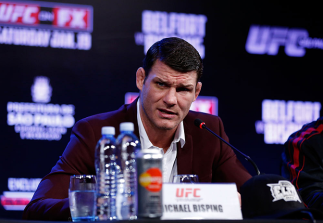 SAO PAULO, BRAZIL - JANUARY 17:  Michael Bisping interacts with media during a UFC press conference on January 17, 2013 at the Hilton Hotel in Sao Paulo, Brazil. (Photo by Josh Hedges/Zuffa LLC/Zuffa LLC via Getty Images)