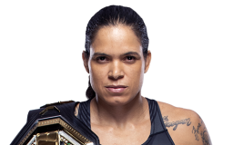 Amanda Nunes with her championship belt