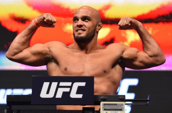 LAS VEGAS, NV - MARCH 04:  Ilir Latifi of Sweden weighs in during the UFC 196 Weigh-in at the MGM Grand Garden Arena on March 4, 2016 in Las Vegas, Nevada. (Photo by Josh Hedges/Zuffa LLC via Getty Images)