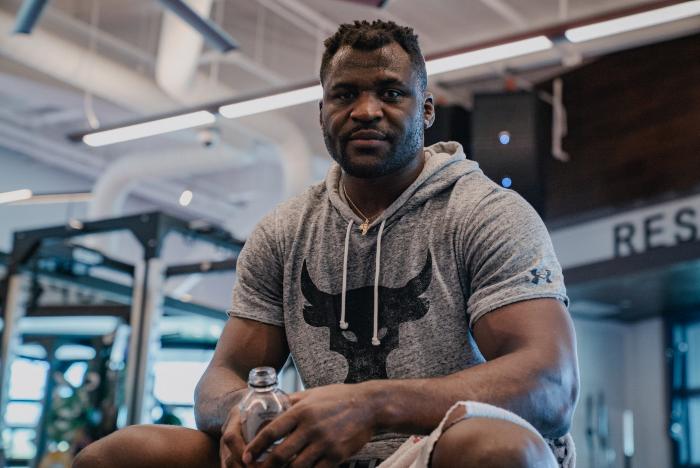 Francis Ngannou Works Out At The UFC Performance Institute on December 18, 2020.