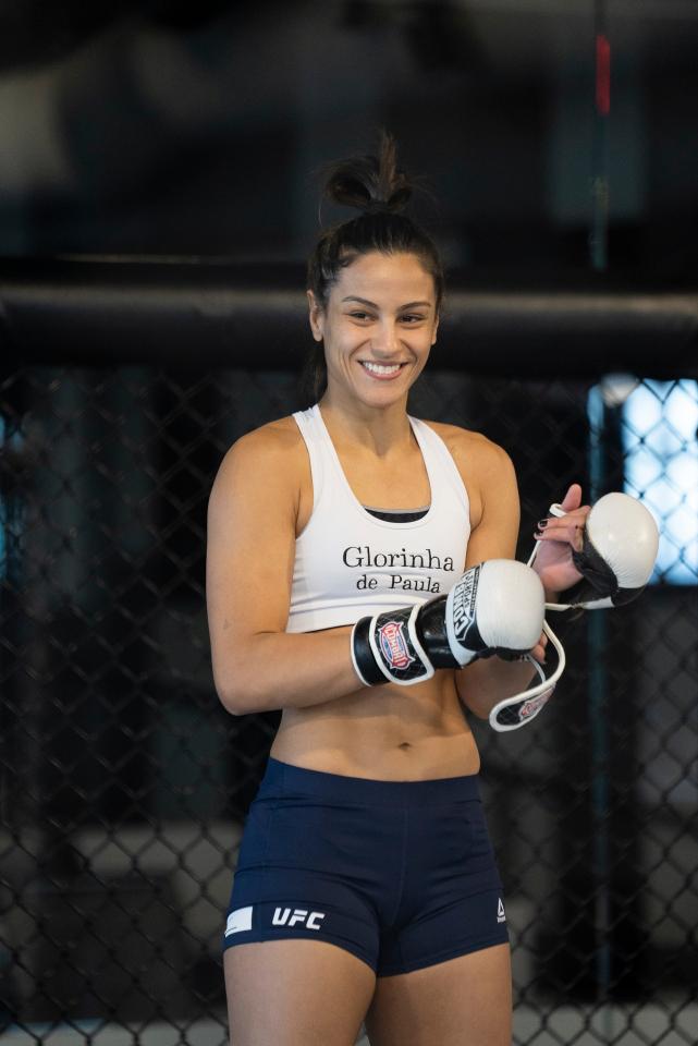 Glorinha de Paula treina no UFC Performance Institute para o UFC Vegas 21. (Foto: Juan Cardenas)