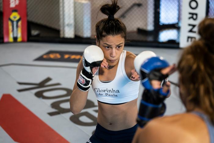 Glorinha de Paula treina no UFC Performance Institute para o UFC Vegas 21. (Foto: Juan Cardenas)