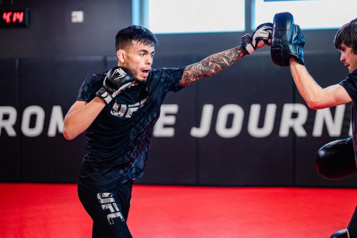 Brandon Royval trains at the UFC Performance Institute in Las Vegas, Nevada, on January 12, 2021. (Photo by Zac Pacleb/Zuffa LLC)