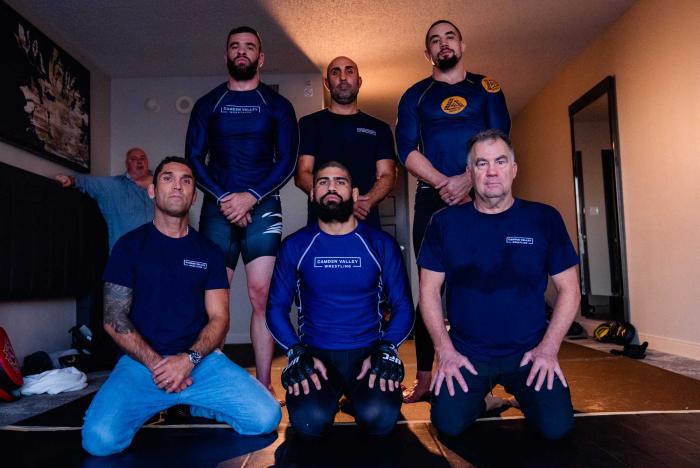 Robert Whittaker trains at the host hotel in Houston, Texas, on February 7, 2022. (Photo by Zac Pacleb/Zuffa)