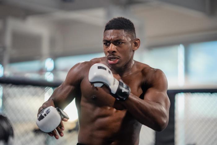 Joaquin Buckley trains at the UFC Performance Institute on February 16, 2022. (Photo by Zac Pacleb/Zuffa LLC)