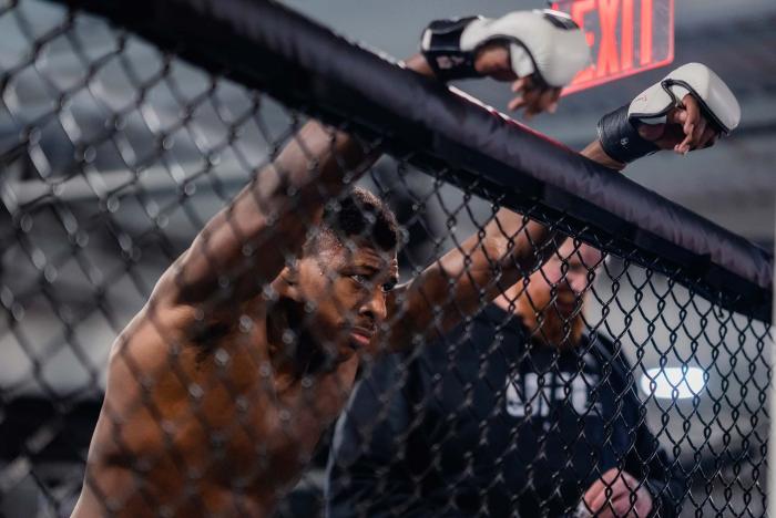 Joaquin Buckley trains at the UFC Performance Institute on February 16, 2022. (Photo by Zac Pacleb/Zuffa LLC)