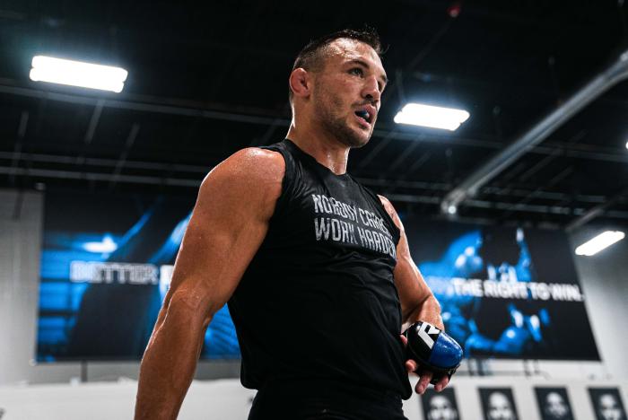 Michael Chandler trains at Sanford MMA in Deerfield Beach, FL on March 30, 2022 (Photo by Gavin Porter/Zuffa LLC)