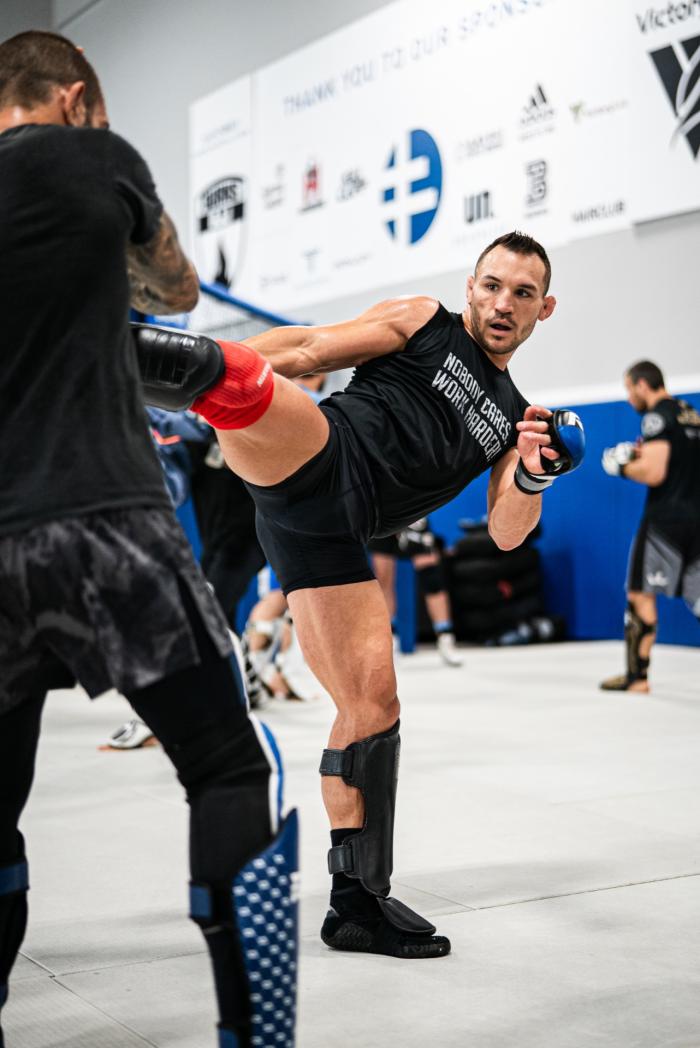 Michael Chandler trains at Sanford MMA in Deerfield Beach, FL on March 30, 2022 (Photo by Harrison Green/Zuffa LLC)