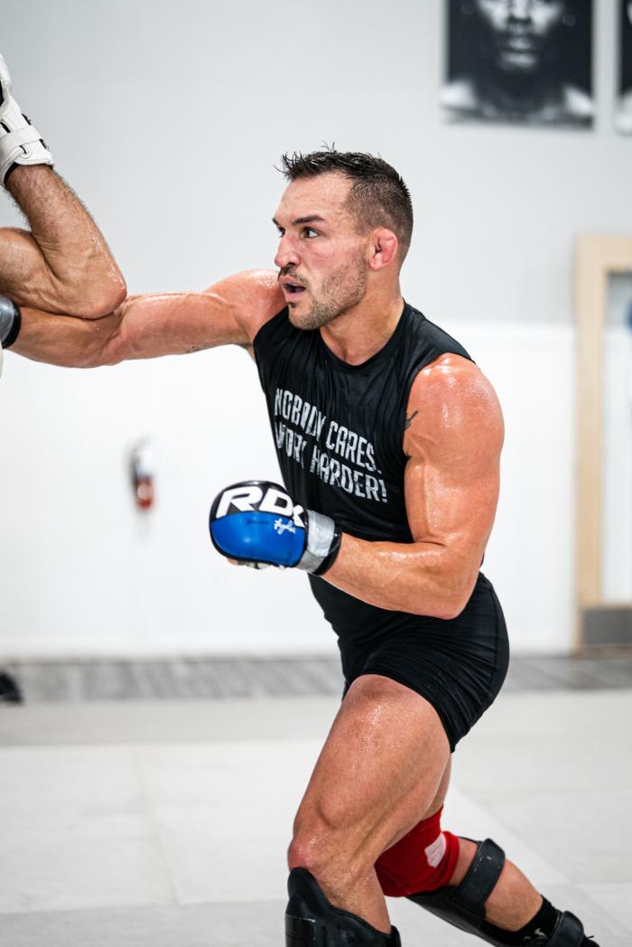 Michael Chandler trains at Sanford MMA in Deerfield Beach, FL on March 30, 2022 (Photo by Harrison Green/Zuffa LLC)