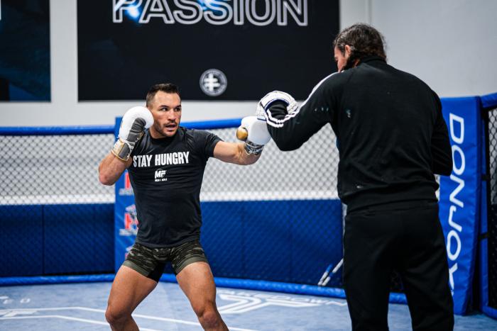 Michael Chandler trains at Sanford MMA in Deerfield Beach, FL on March 30, 2022 (Photo by Harrison Green/Zuffa LLC)