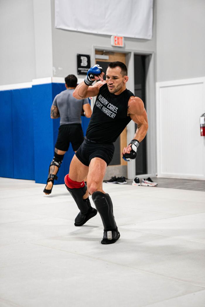 Michael Chandler trains at Sanford MMA in Deerfield Beach, FL on March 30, 2022 (Photo by Gavin Porter/Zuffa LLC)