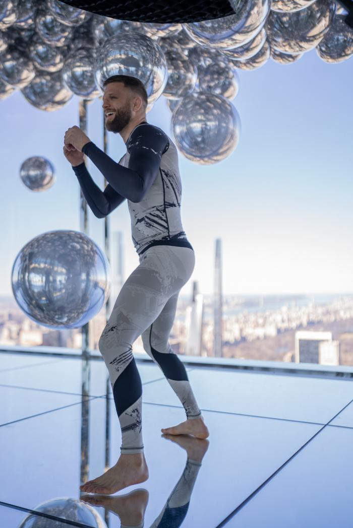 UFC featherweight Calvin Kattar poses in new VENUM fight week gear during a photoshoot on February 28, 2022 inside the SUMMIT at ONE Vanderbuilt in New York, New York. (Photo by McKenzie Pavacich/Zuffa LLC)