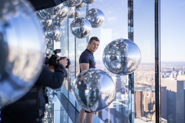 UFC middleweight Marvin Vettori poses in new VENUM fight week gear during a photoshoot on February 28, 2022 inside the SUMMIT at ONE Vanderbuilt in New York, New York. (Photo by McKenzie Pavacich/Zuffa LLC)