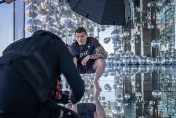 UFC middleweight Marvin Vettori poses in new VENUM fight week gear during a photoshoot on February 28, 2022 inside the SUMMIT at ONE Vanderbuilt in New York, New York. (Photo by McKenzie Pavacich/Zuffa LLC)