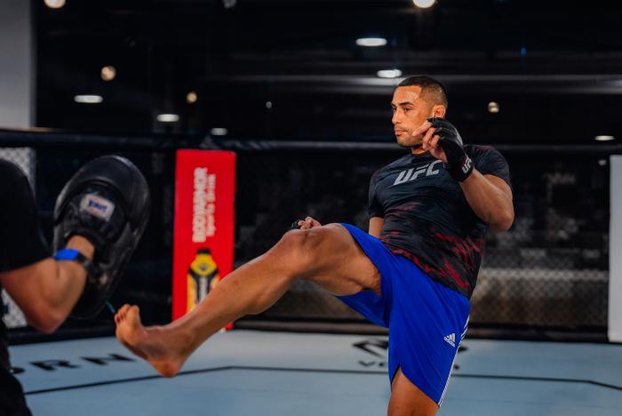 Carlos Ulberg trains at the UFC Performance Institute in Las Vegas, Nevada, on June 22, 2022. (Photo by Zac Pacleb/Zuffa LLC)