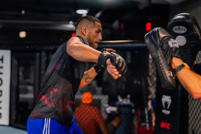 Carlos Ulberg trains at the UFC Performance Institute in Las Vegas, Nevada, on June 22, 2022. (Photo by Zac Pacleb/Zuffa LLC)