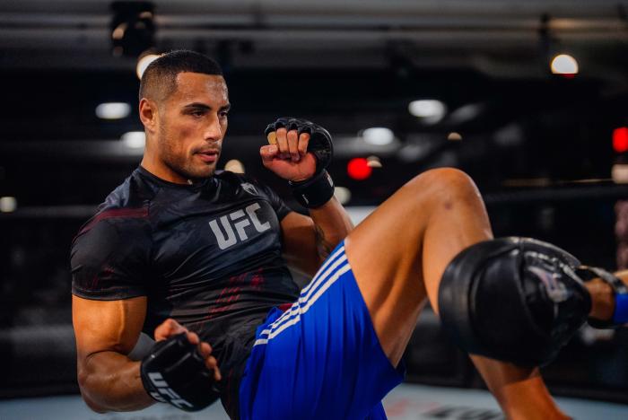 Carlos Ulberg trains at the UFC Performance Institute in Las Vegas, Nevada, on June 22, 2022. (Photo by Zac Pacleb/Zuffa LLC)