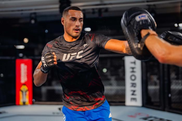 Carlos Ulberg trains at the UFC Performance Institute in Las Vegas, Nevada, on June 22, 2022. (Photo by Zac Pacleb/Zuffa LLC)