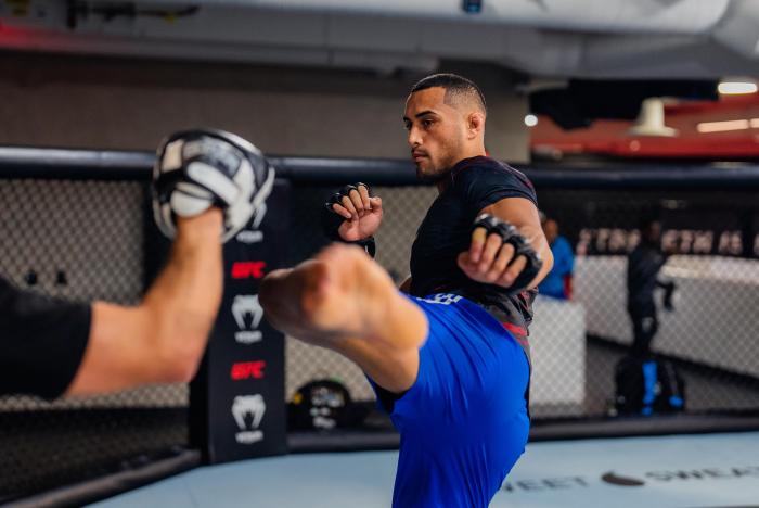 Carlos Ulberg trains at the UFC Performance Institute in Las Vegas, Nevada, on June 22, 2022. (Photo by Zac Pacleb/Zuffa LLC)