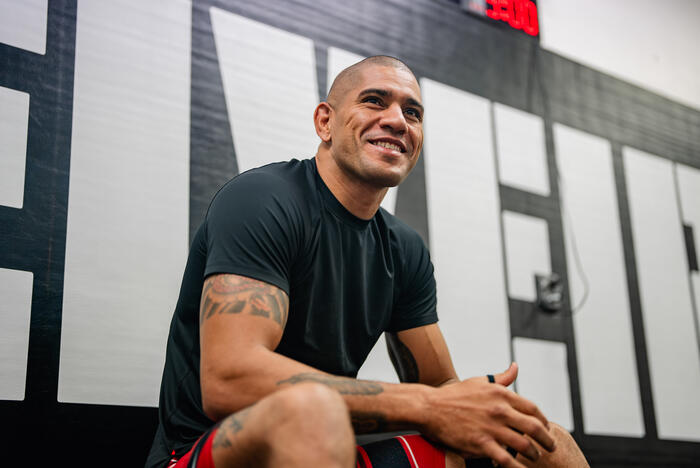 Alex Pereira trains at Teixeira MMA in Danbury, Connecticut, on October 13, 2023. (Photo by Zac Pacleb/Zuffa LLC)