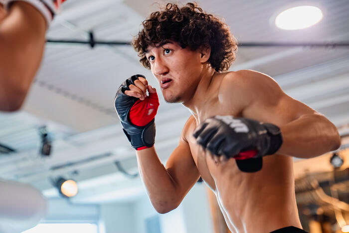 Raul Rosas Jr. training in Las Vegas, Nevada during UFC 306 fight week. (Photo by Ryan White/Zuffa LLC)