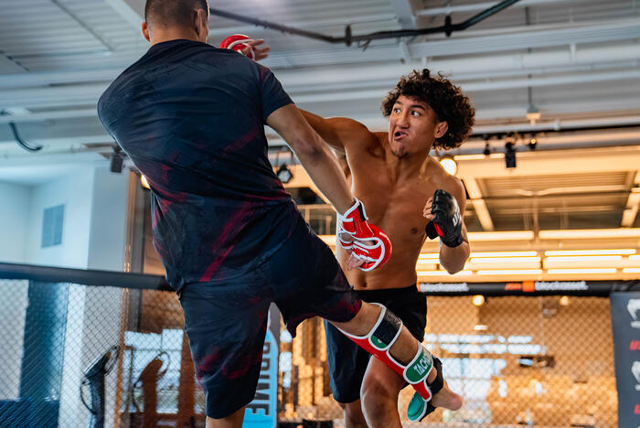 Raul Rosas Jr. training in Las Vegas, Nevada during UFC 306 fight week. (Photo by Ryan White/Zuffa LLC)