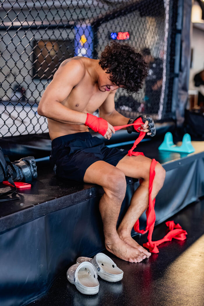 Raul Rosas Jr. training in Las Vegas, Nevada during UFC 306 fight week. (Photo by Zac Pacleb/Zuffa LLC)