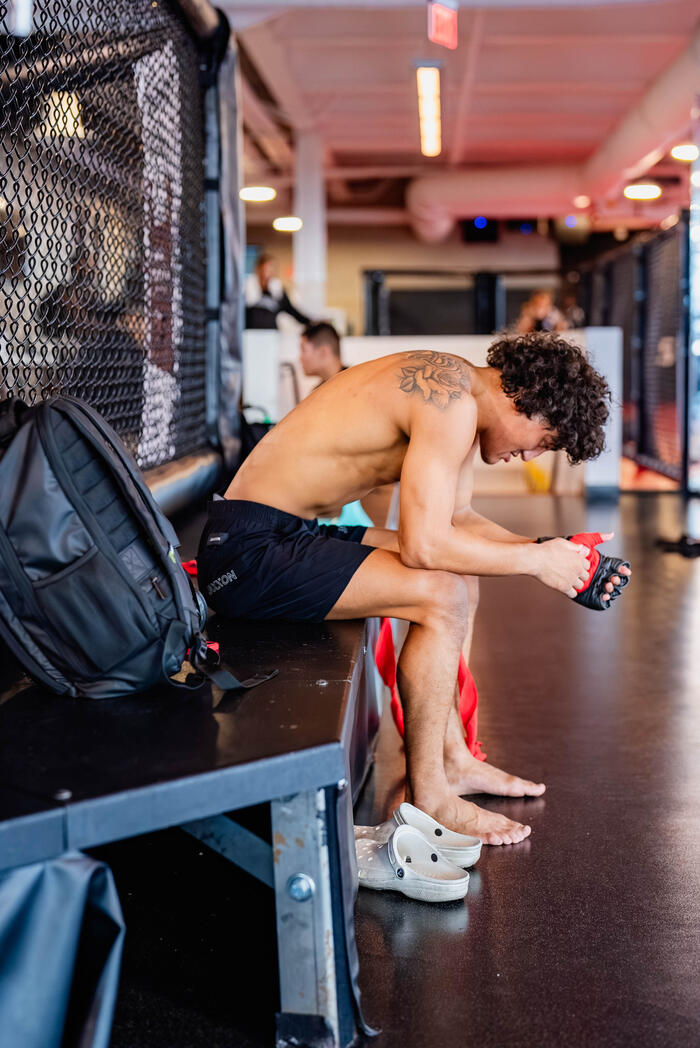 Raul Rosas Jr. training in Las Vegas, Nevada during UFC 306 fight week. (Photo by Zac Pacleb/Zuffa LLC)