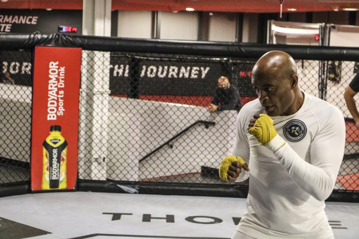 Anderson Silva training at the UFC PI during UFC Vegas 12 fight week