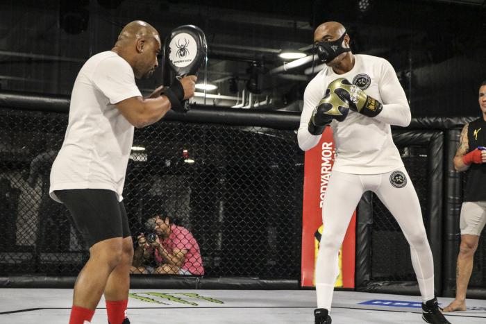 Anderson Silva training at the UFC PI during UFC Vegas 12 fight week