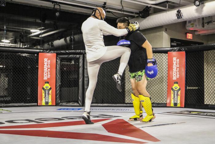 Anderson Silva training at the UFC PI during UFC Vegas 12 fight week
