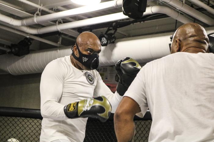 Anderson Silva training at the UFC PI during UFC Vegas 12 fight week