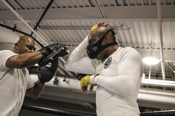 Anderson Silva training at the UFC PI during UFC Vegas 12 fight week