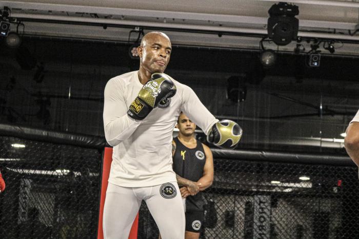 Anderson Silva training at the UFC PI during UFC Vegas 12 fight week