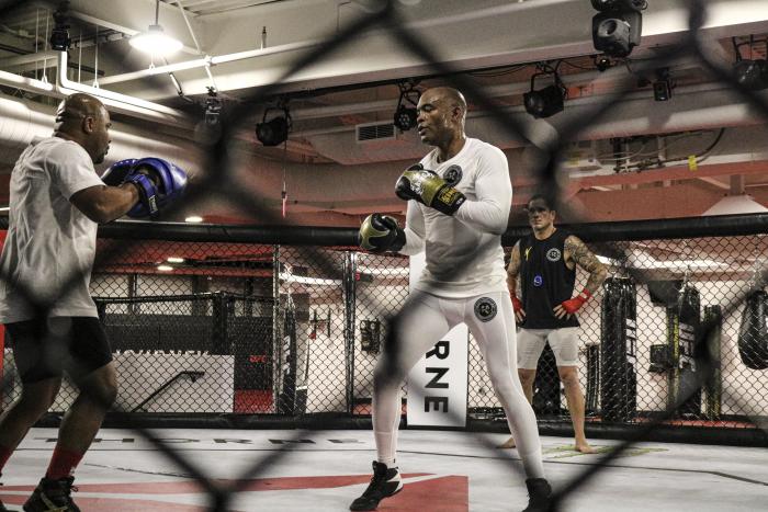 Anderson Silva training at the UFC PI during UFC Vegas 12 fight week