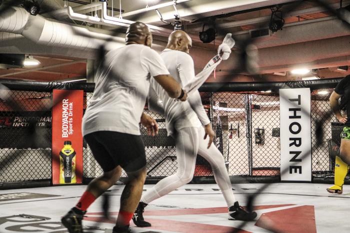 Anderson Silva training at the UFC PI during UFC Vegas 12 fight week