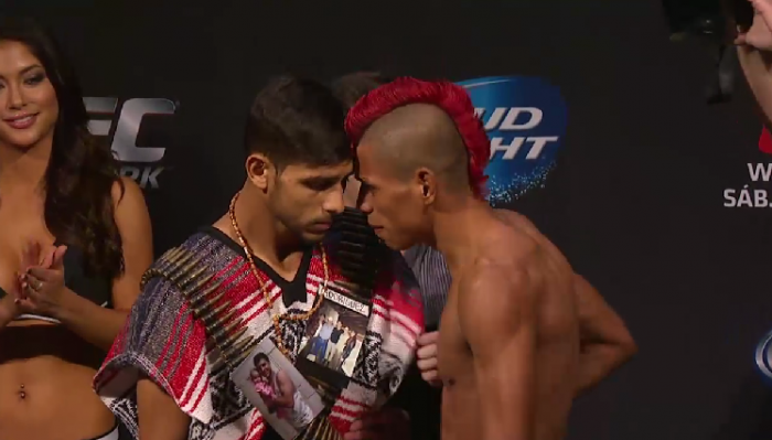 UFC 180 Yair Rodriguez vs Leonardo Morales weigh in